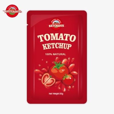 Global Distribution Of Custom 50g Ketchup Sachets For High Quality And Certified By ISO HACCP And FDA