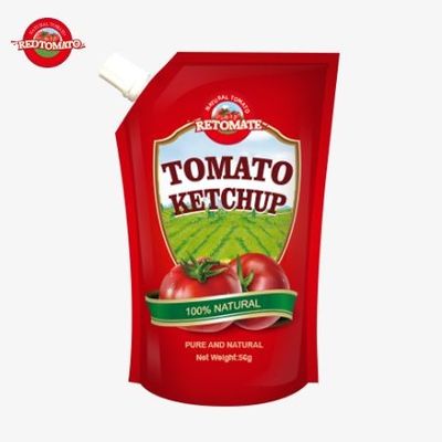 Pure Natural-Flavored 56g ISO-Standard Ketchup Sachets Aligning With International Production Norms