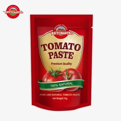 Redtomato Brand 70g Premium Double Concentrated Tomato Paste Pouch - Rich Flavor Convenient Stand-Up Design