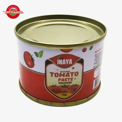 INAYA 70g Canned Tomato Paste  Hard Open Lid  Brix28-30% Provide Brand And Packaging Design