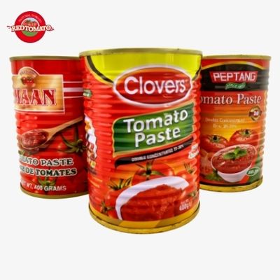 400g Double Concentrate Canned Tomato Paste Brix22-24% Customizable Brand Available