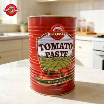 High Quality RETOMATE Tomato Paste With 4500g Bulk Packaging 28-30 Brix Packaged Type