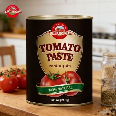 Export-Grade 3kg Canned Tomato Paste | Compliant With ISO HACCP BRC & FDA Standards