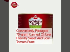 Conveniently Packaged 70-gram Canned Of User Friendly Sweet And Sour Tomato Paste